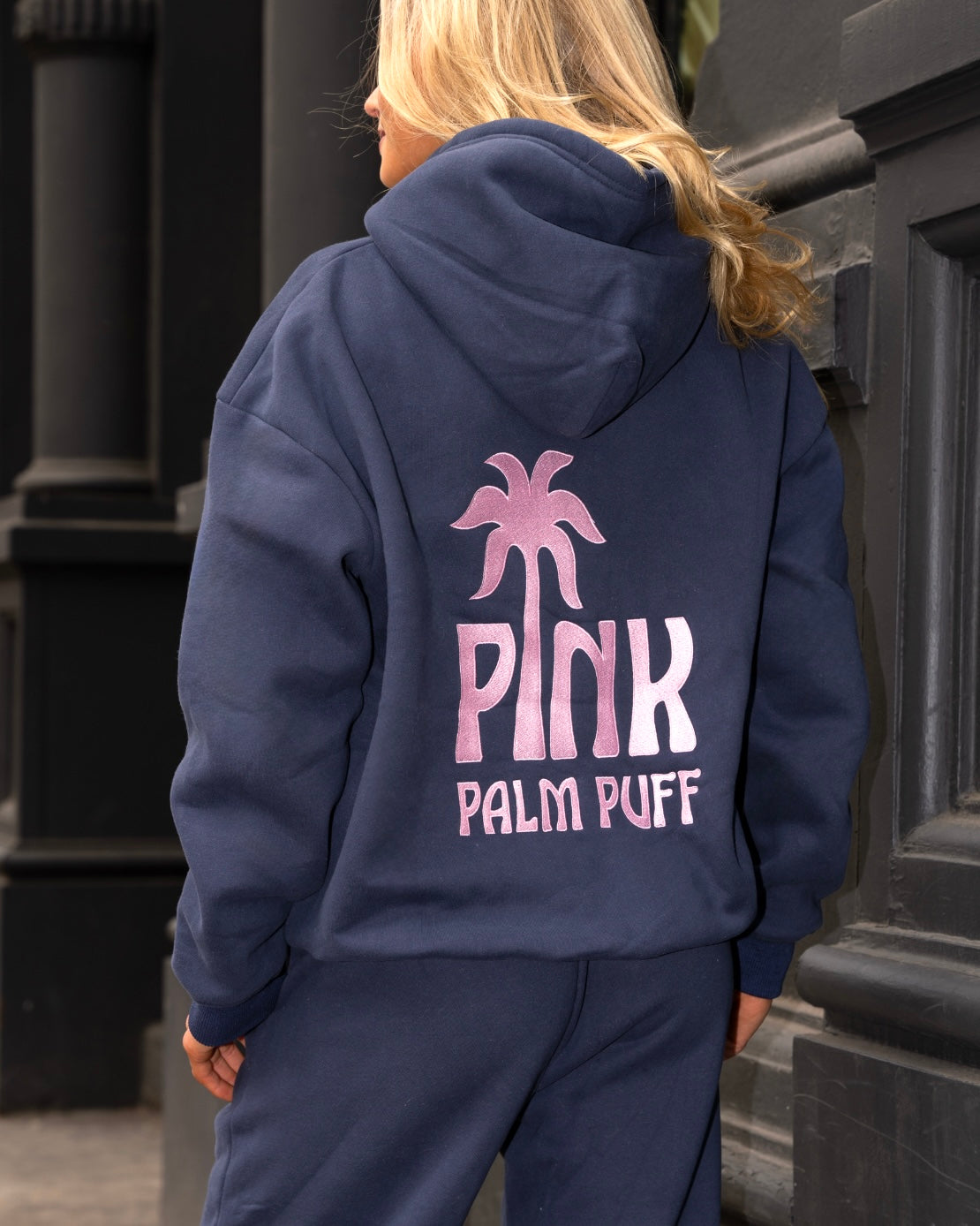 pink palm navy