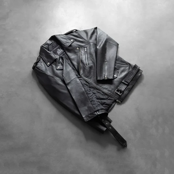 Allaric Alley Black Leather Biker Jacket - Image 5