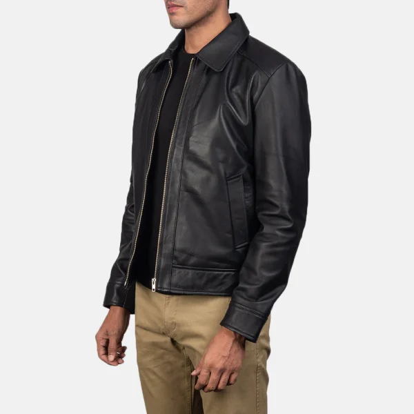 Inferno Black Leather Jacket - Image 6