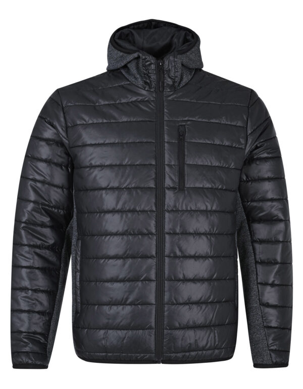 Black Plain puffer Jacket
