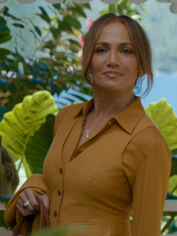 Jennifer Lopez Movie Office Romance 2026 Jackie Cruz Mustard Vest