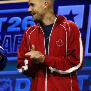 Justin Bieber No Boundaries Maple Leafs Red Track Jacket