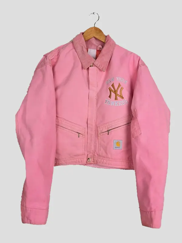 Pink-Carhartt-Yankees-Crop-Jacket