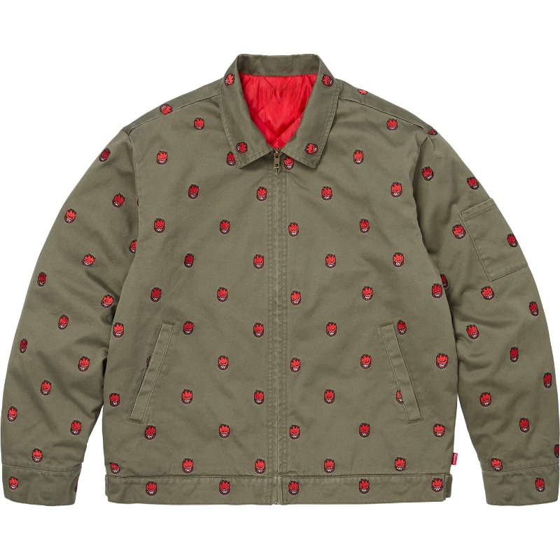 Supreme-x-Spitfire-Olive-Green-Work-Jacket
