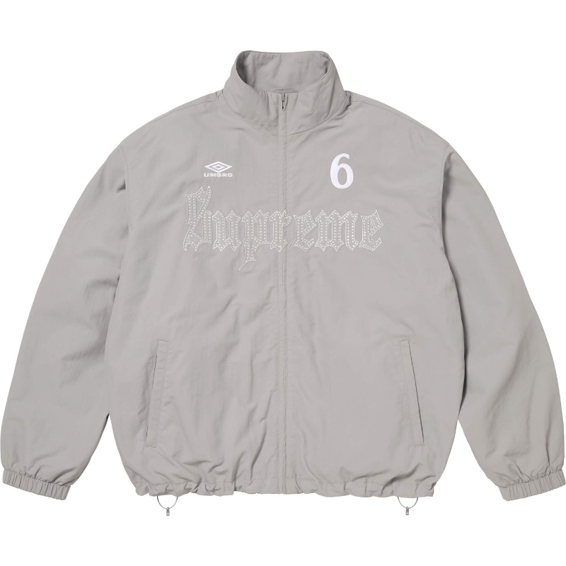 Supreme-x-Umbro-Rhinestone-Grey-Track-Jacket
