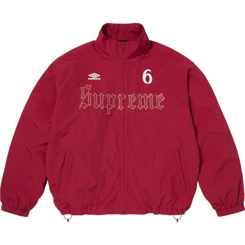 Supreme-x-Umbro-Rhinestone-Red-Track-Jacket