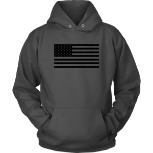 The Black USA Flag Unisex Hoodie
